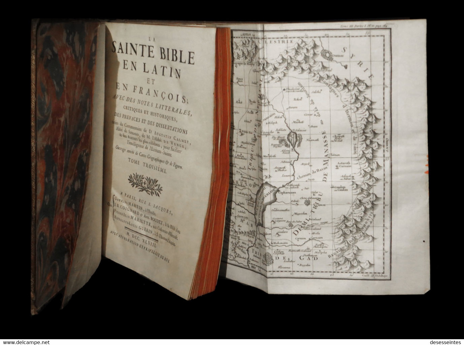 [THEOLOGIE In-4] CALMET (Augustin) -  La Sainte Bible / Le Livre De Josué, Le Livre Des Juges, Le Livre De Ruth. - 1701-1800