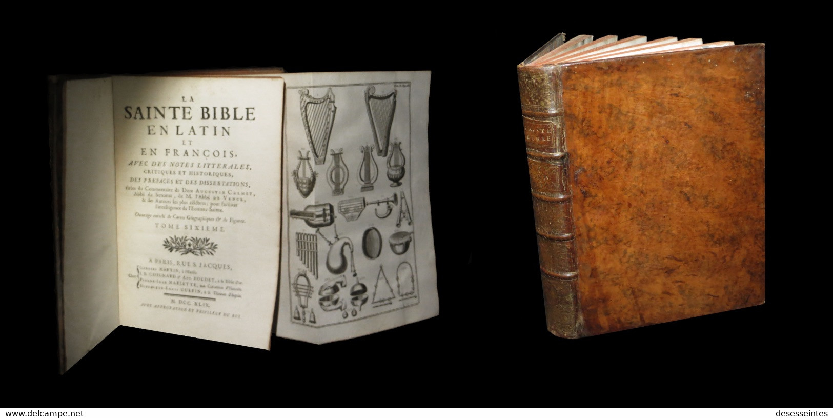 [THEOLOGIE PSAUTIER In-4] CALMET (Augustin) - La Sainte Bible / Psaumes De David. - 1701-1800