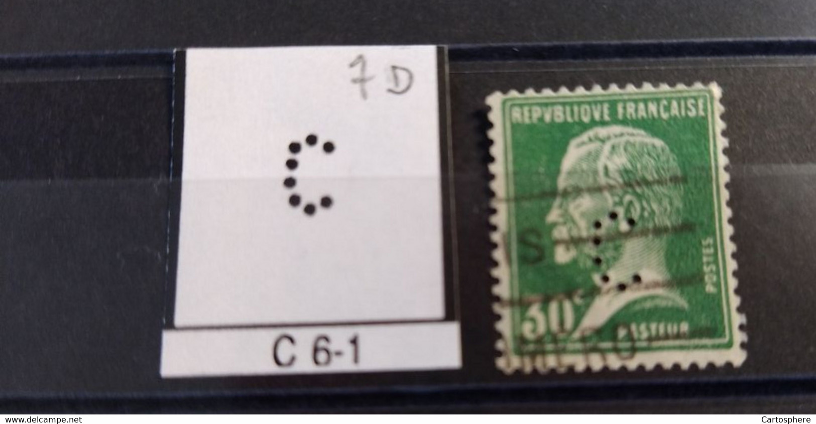 FRANCE TIMBRE C 6-1  INDICE 7 SUR 174 PERFORE PERFORES PERFIN PERFINS PERFO PERFORATION PERFORIERT - Used Stamps