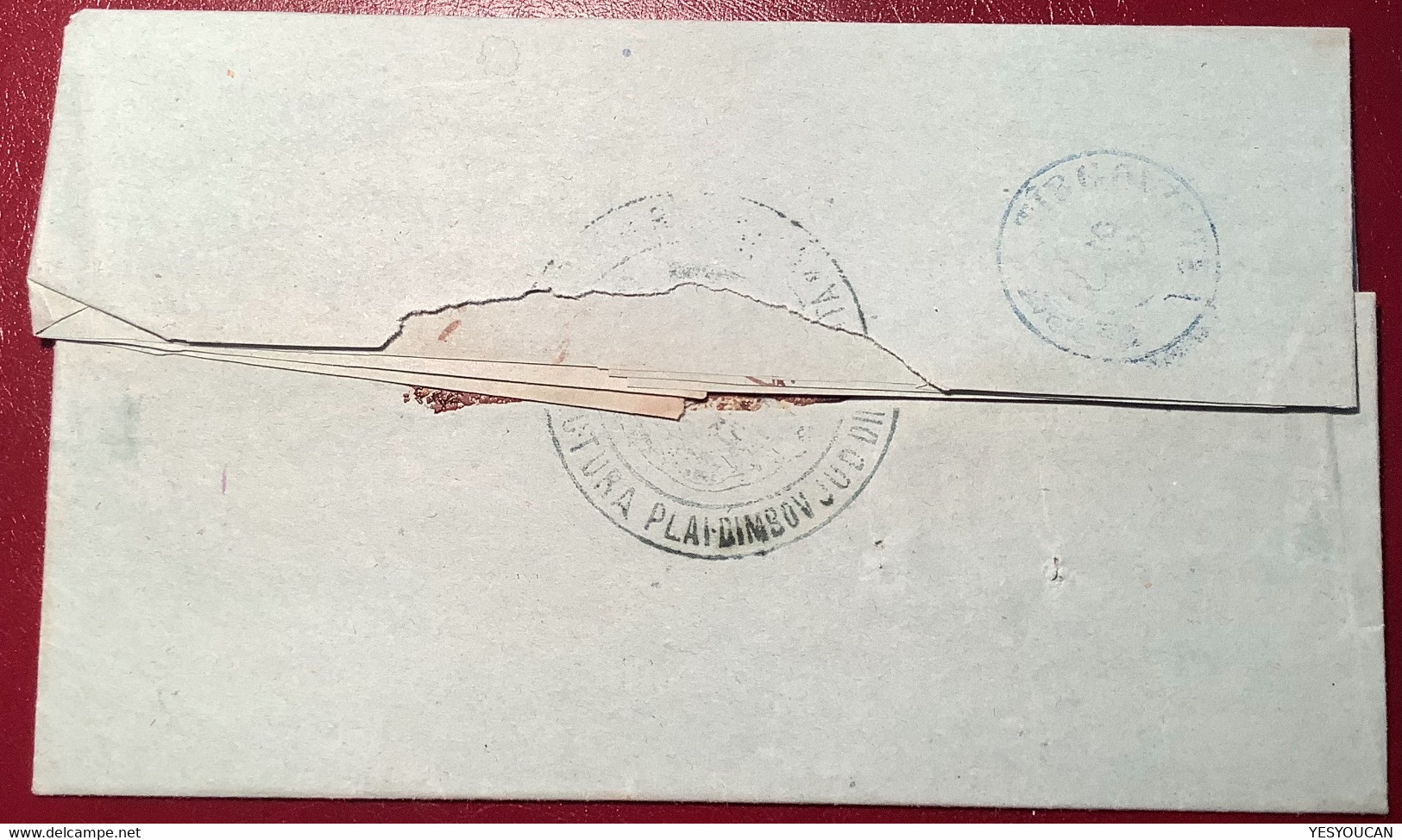 "JUD. DEMBOVITIA PL DAMBOVITA 1874" RARE RURAL POSTMARK Cover   (Romania Roumanie Lettre - 1858-1880 Fürstentum Moldau