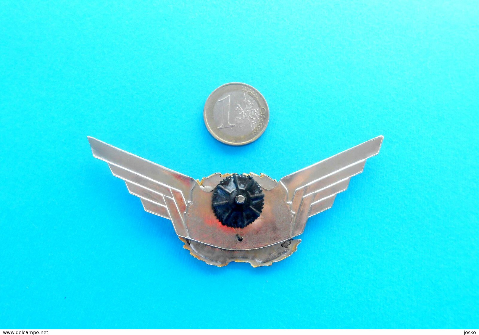 JAT (Yugoslav Airlines) - Original Vintage Pilot Wings Badge  *** Airways Airline Air Company Pilote #2 - Tarjetas De Identificación De La Tripulación