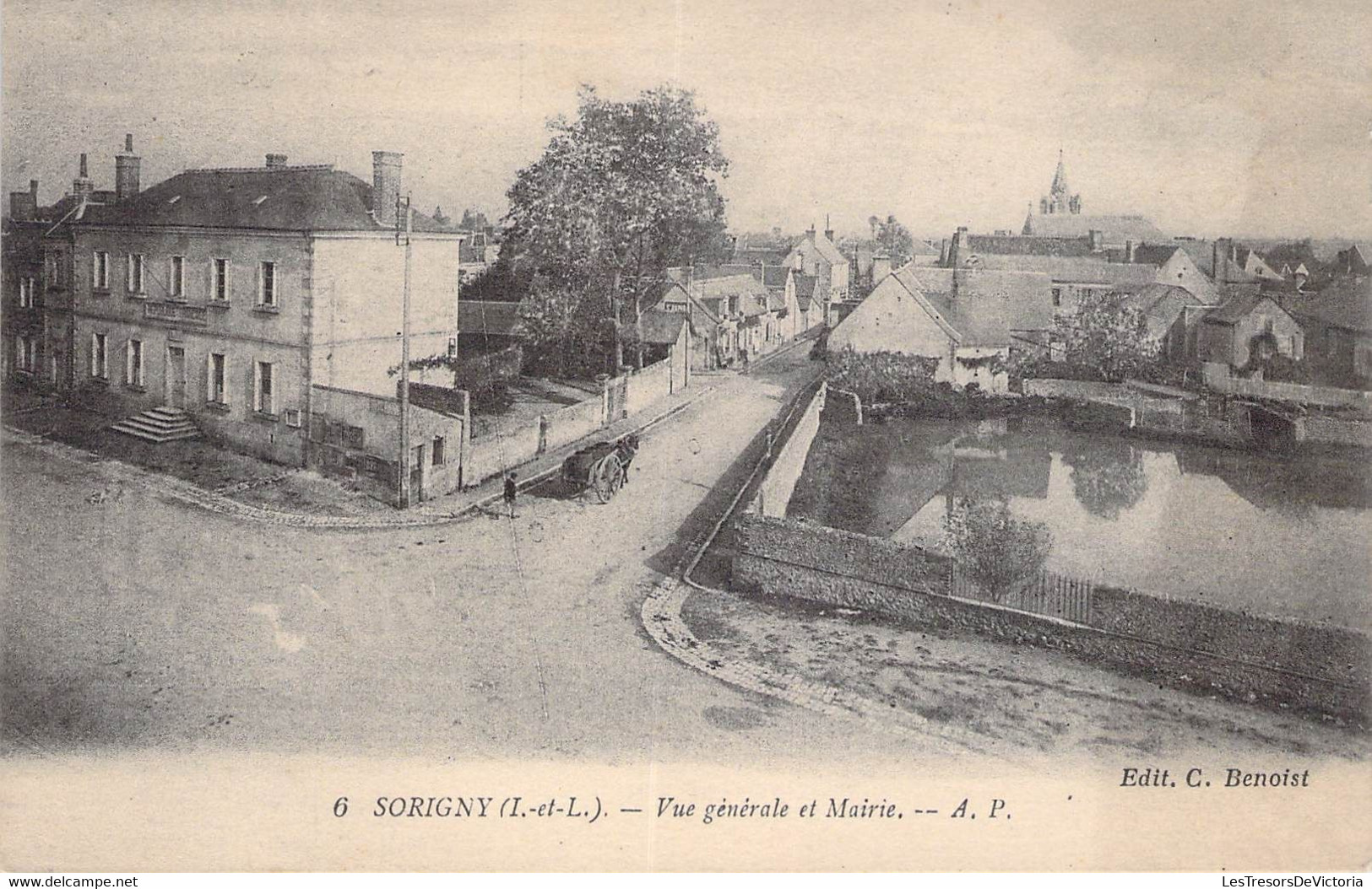 CPA France - Indre Et Loire - Sorigny - Vue Générale Et Mairie - A. P. - Edit. C. Benoist - Impr. Ed. A. Versailles - Other & Unclassified