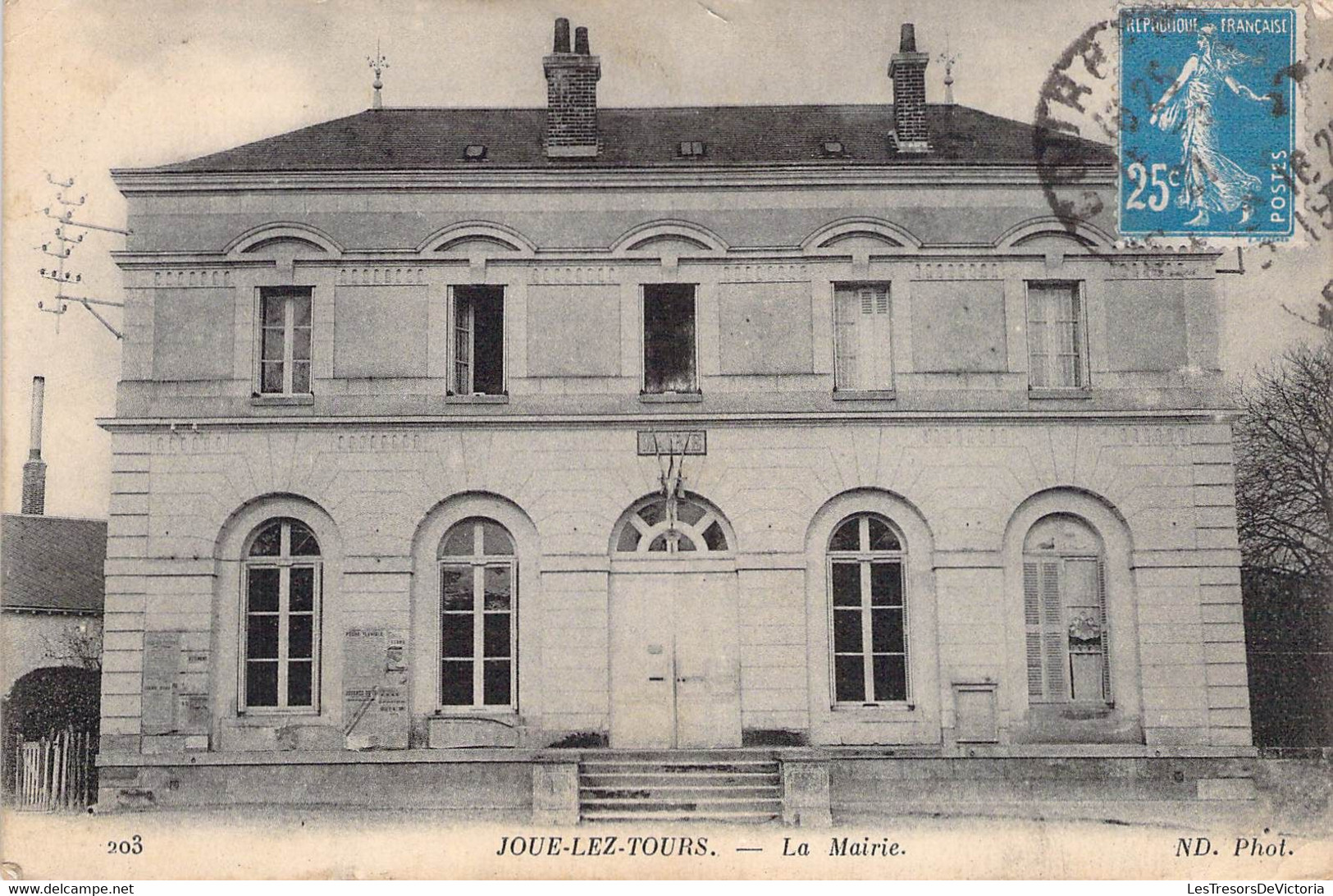 CPA France - Indre Et Loire - Joue Lez Tours - La Mairie - N.D. Phot. - Oblitérée 16 Septembre 1921 - Other & Unclassified