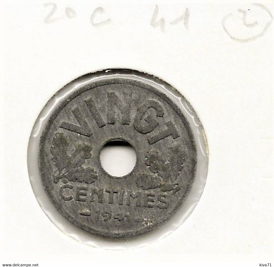 20 Centimes   "VINGT " 1941  TTB - 20 Centimes