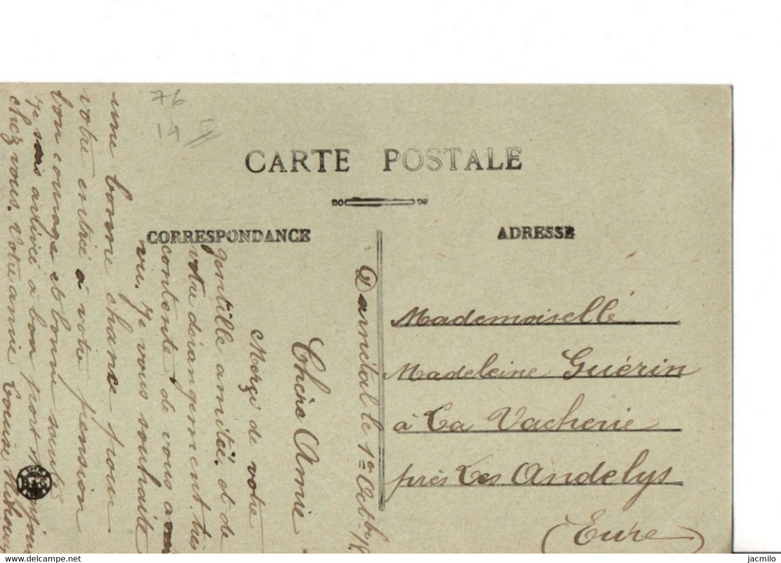 DARNETAL  (Seine Inf.). -  Rue Sadi-Carnot. - Vitrine MOTRICINE, FRUITS PRIMEURS.. Animé. 1918. ETAT NEUF. 2 SCANS - Darnétal