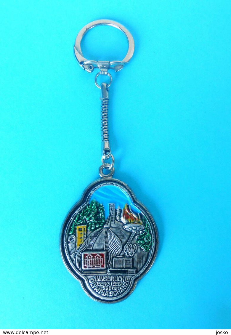 INNSBRUCK - OLYMPIC TOWN (Olympic Games 1964, 1976) Nice Rare Old Keychain * Olympiade Olympia Austria Osterreich - Habillement, Souvenirs & Autres