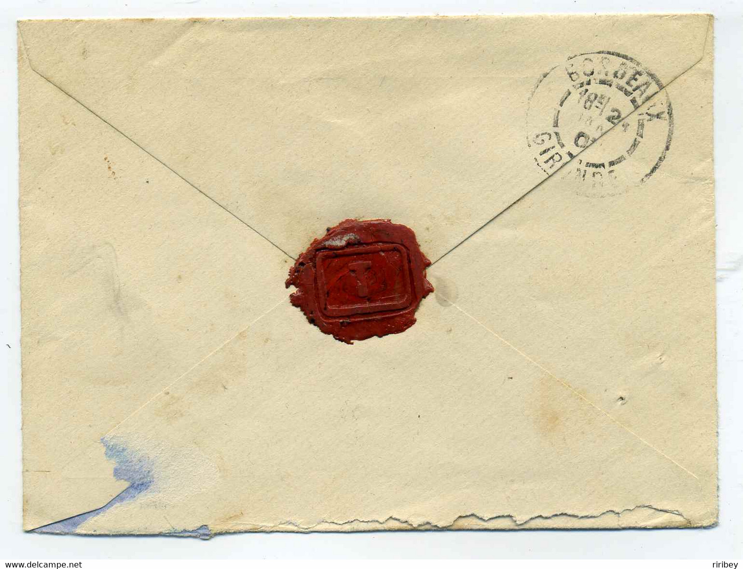 YT N°44+45 Sur Lettre De FORT DE FRANCE Pour BORDEAUX / Cad Bleu Fort De France - Martinique / 1903 - Covers & Documents