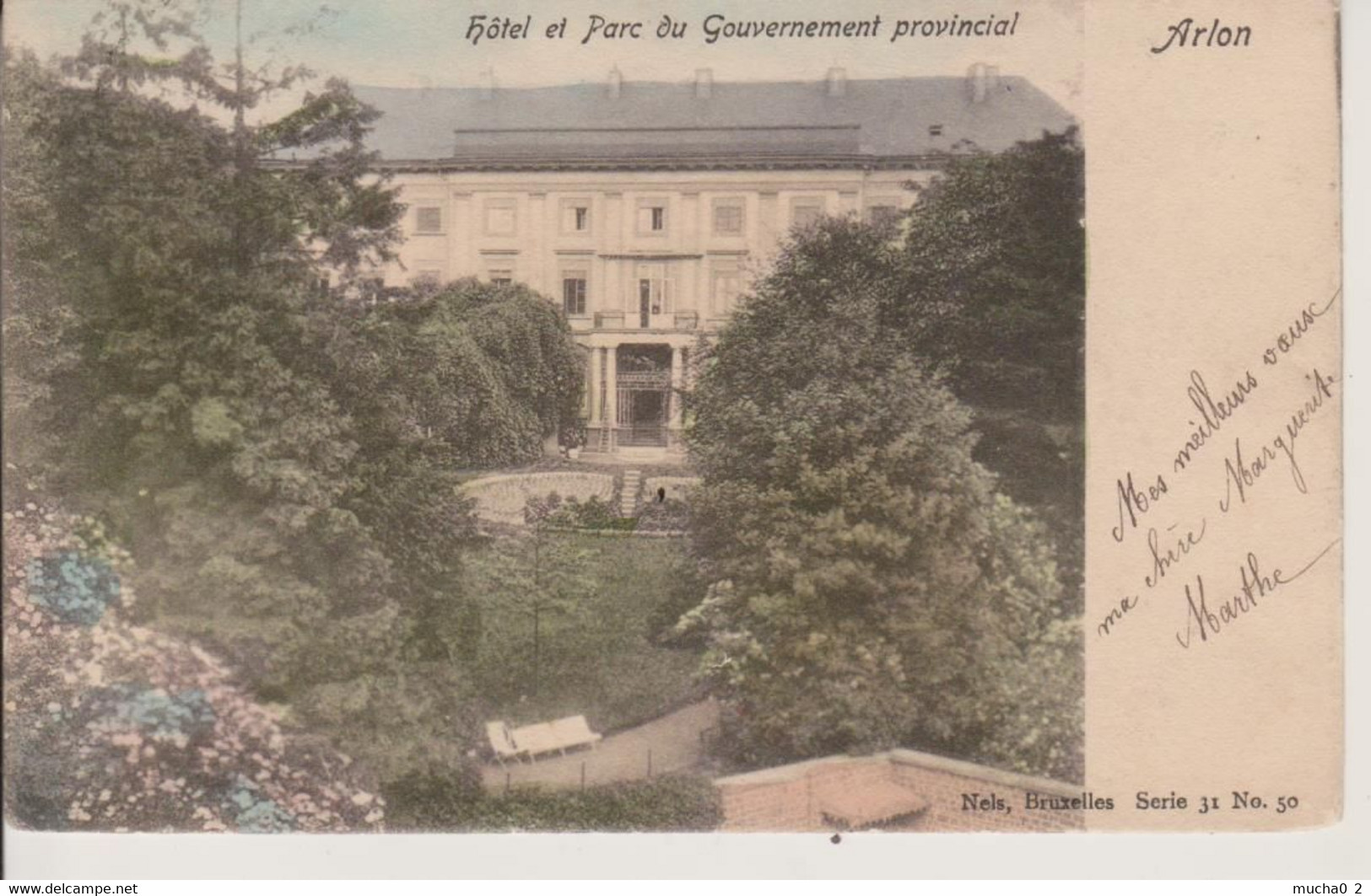 ARLON - HOTEL ET PARC DU GOUVERNEMENT PROVINCIAL - NELS SERIE 31 N° 50 - COULEURS - Arlon