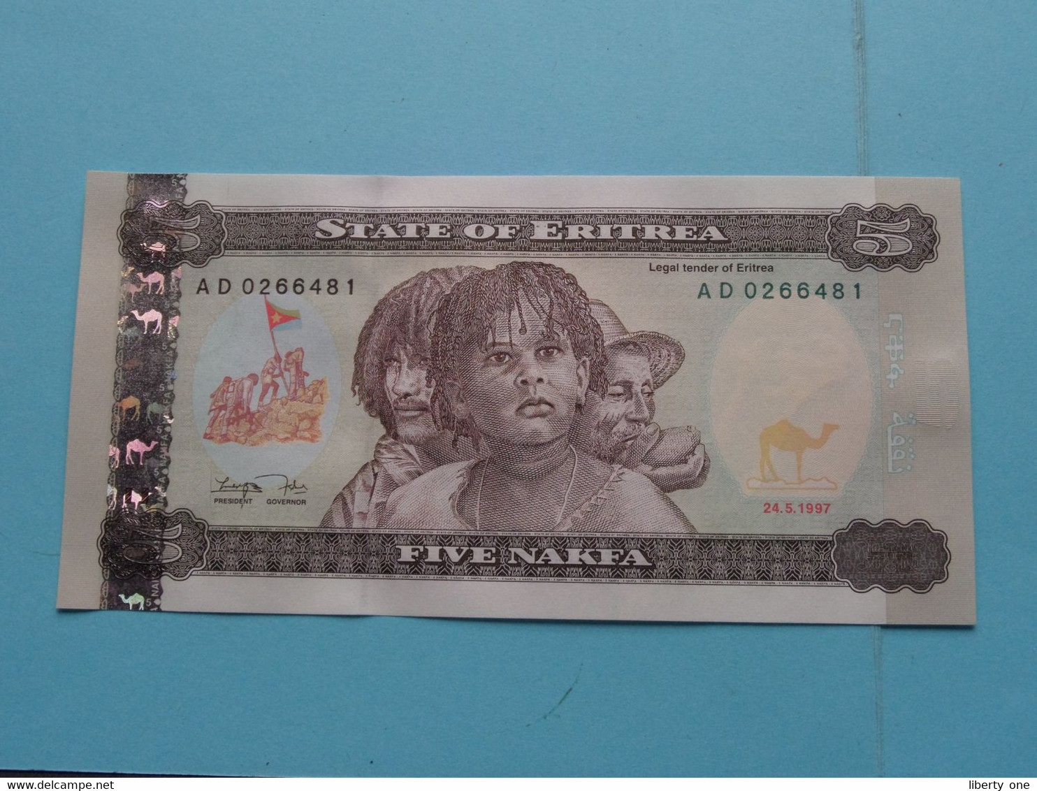 FIVE (5) NAKFA - 1997 > State Of ERITREA ( For Grade, Please See Photo ) UNC ! - Erythrée