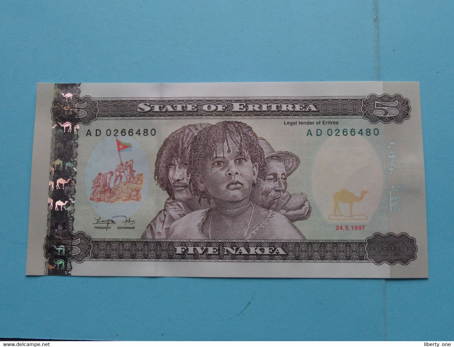 FIVE (5) NAKFA - 1997 > State Of ERITREA ( For Grade, Please See Photo ) UNC ! - Erythrée