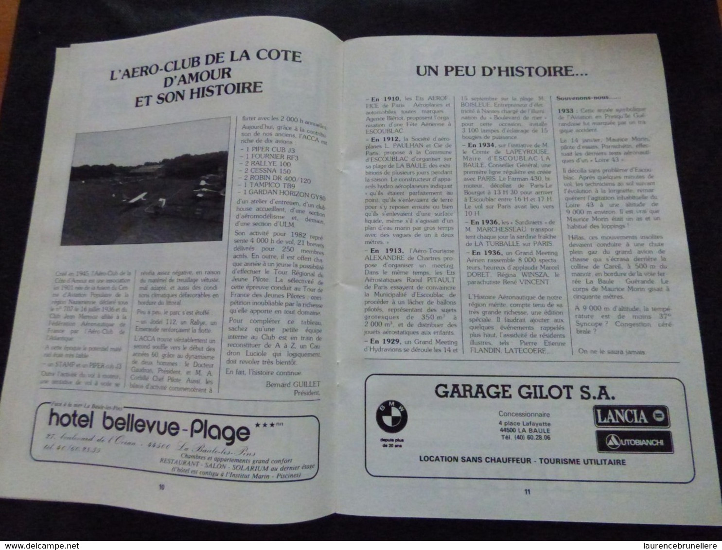 LIVRET MEETING AERIEN AERODROME DE LA BAULE CINQUANTENAIRE LA BAULE-PORNICHET-LE POULIGUEN 12 JUIN 1983 + INVITATION - Historical Documents