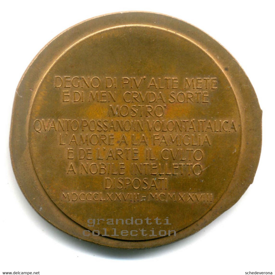 FILIPPO LORIOLI 1928 MEDAGLIA COMMEMORATIVA RARA BOZZA DEL BONINSEGNA EGIDIO - Professionnels/De Société