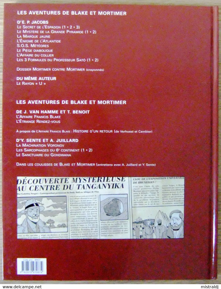 Blake Et Mortimer N°18 Le Sanctuaire Du Gondwana Première édition 28/3/2008, Neuf - Jacobs E.P.