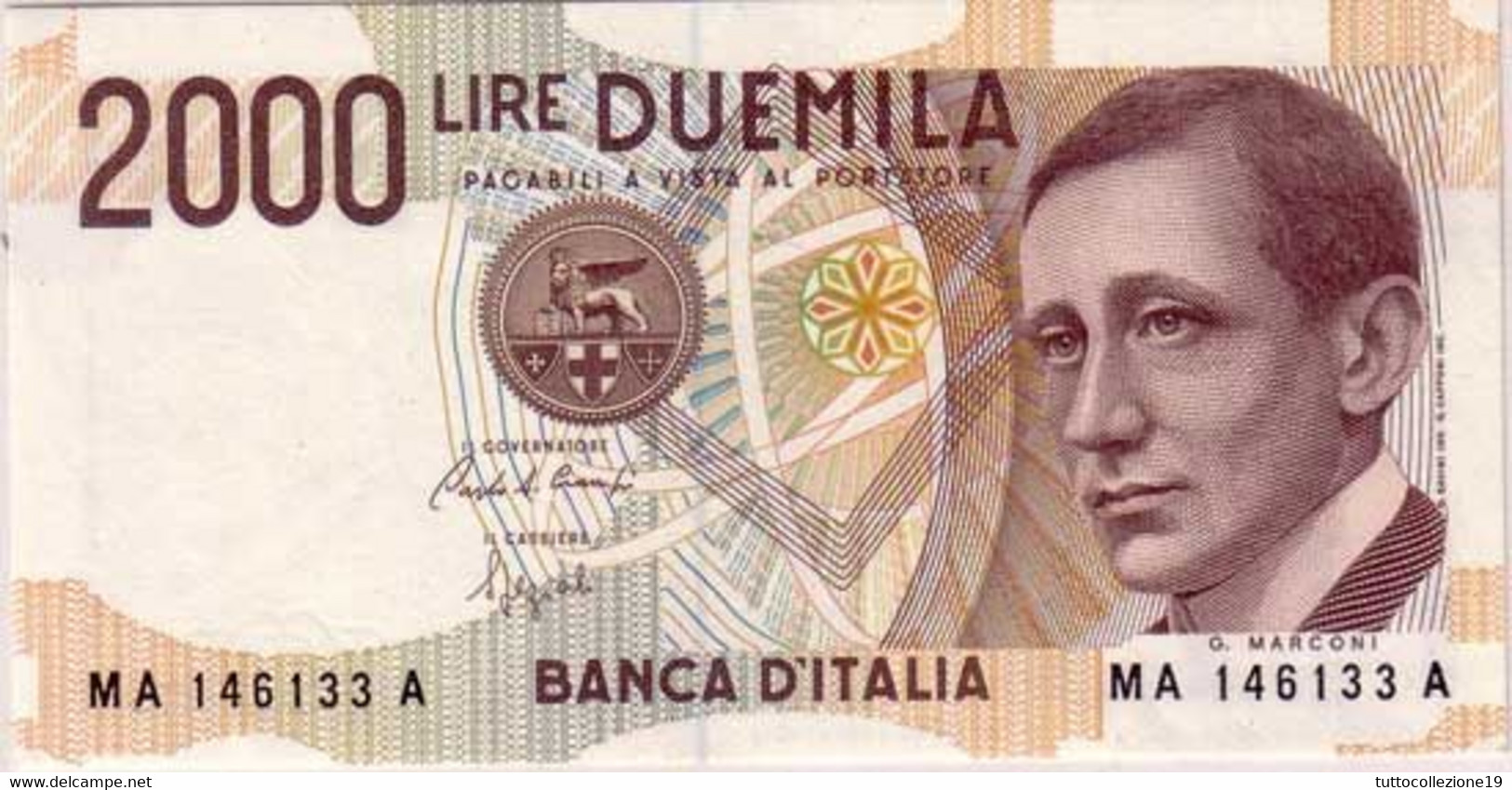 BANCONOTA REPUBBLICA ITALIANA L. 2.000 GUGLIELMO MARCONI - FDS - - 2.000 Lire