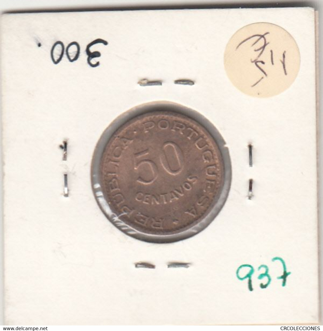 CR0937 MONEDA ANGOLA 50 CENTAVOS 1953 - Angola