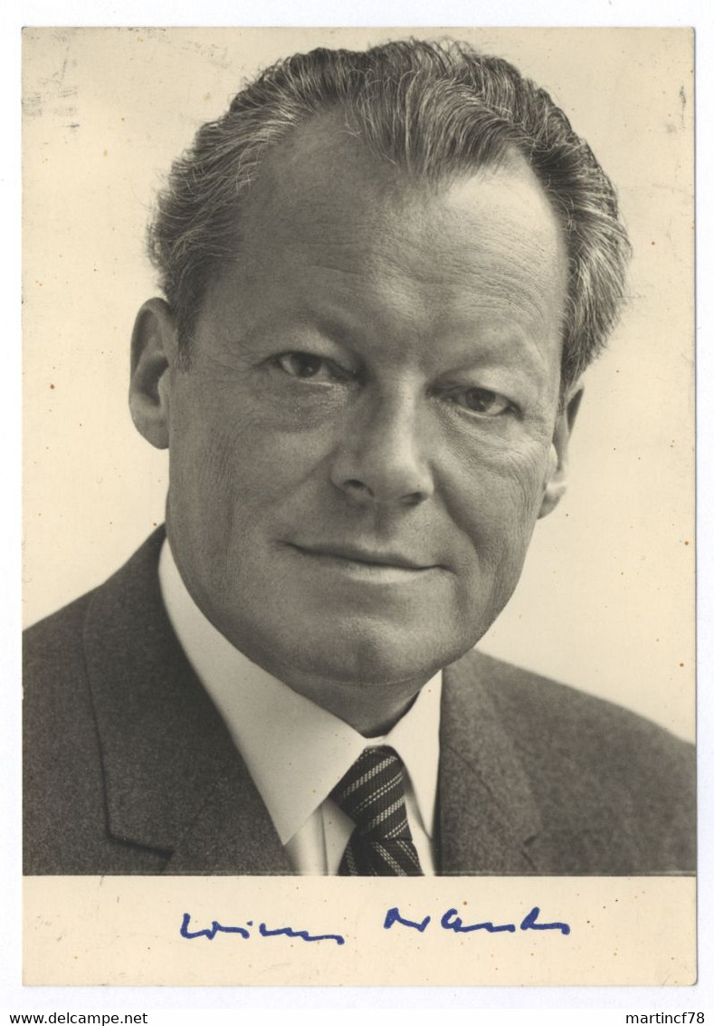 Dr. H. C. Willy Brandt MdB Bundeskanzler Vorsitzender Der SPD - Personnages