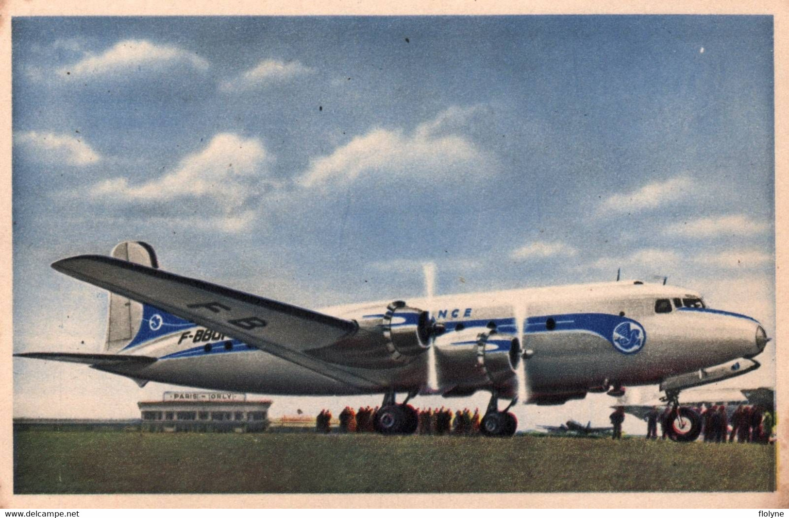 Aviation - Avion DOUGLAS DC 4 En Service Sur Les Lignes Longs Courriers AIR FRANCE - Aéroport Paris Orly - 1946-....: Ere Moderne