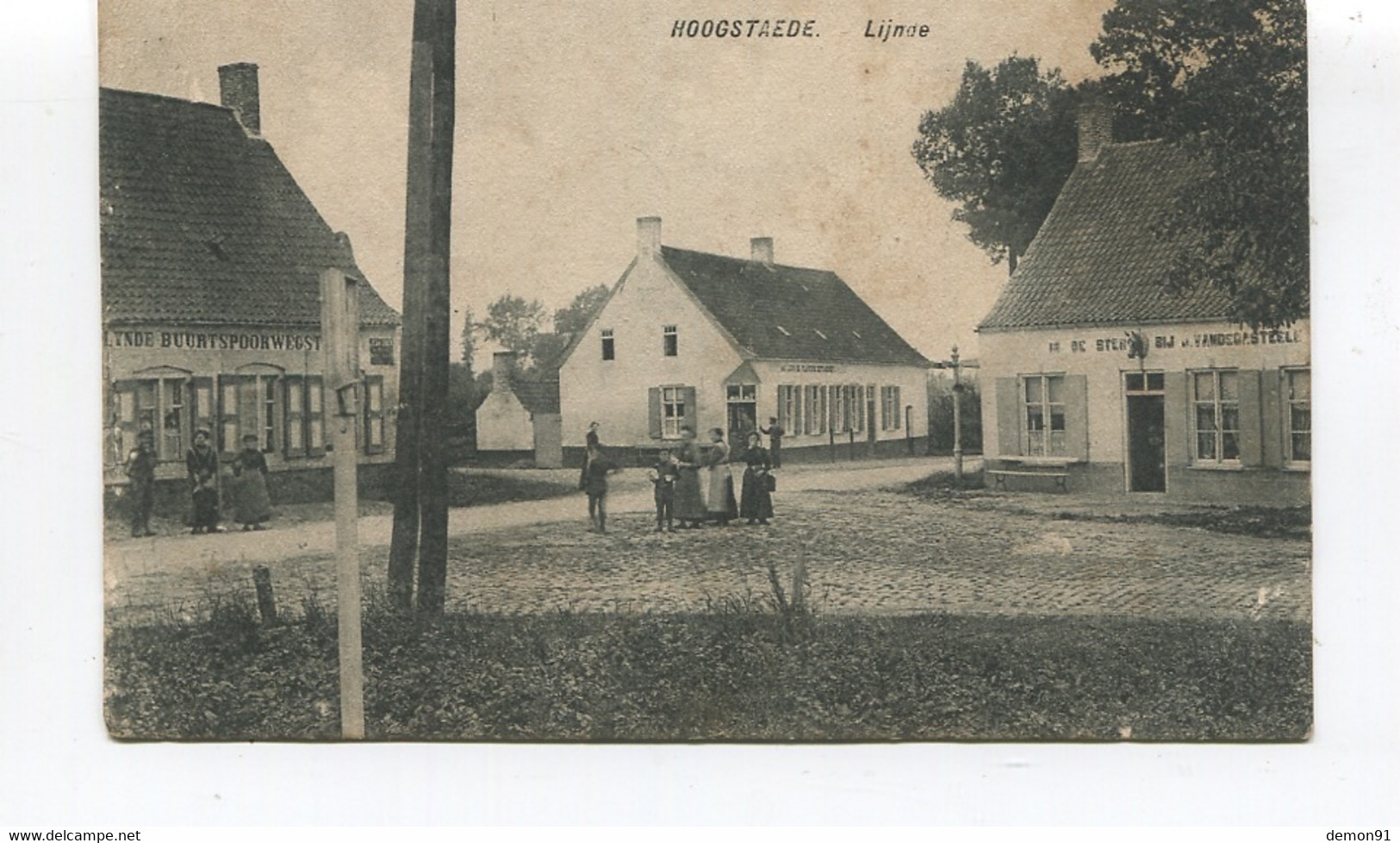 CPA - HOOGSTAEDE LYNDE - GARE DU CHEMIN DE FER VICINAL FURNES A YPRES - Avelgem