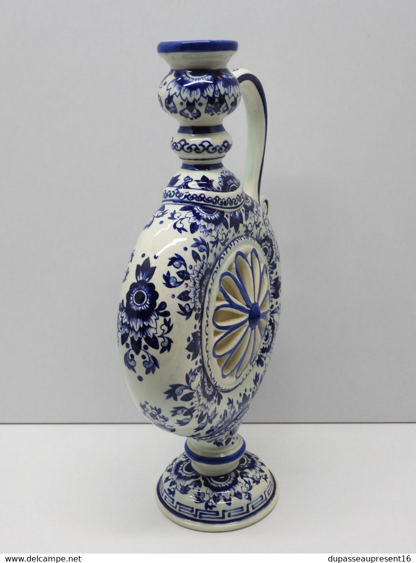 *VASE CERAMIQUE BOCH modèle AMSTERDAM BLEU/BLANC COLLECTION DECO XXe   E