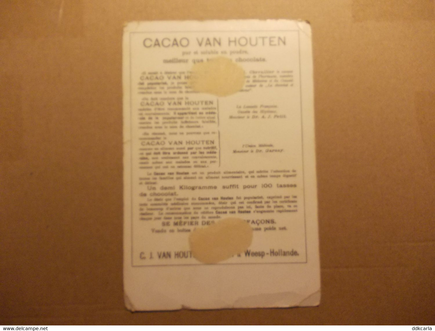 Chromo - Van Cacao Van Houten - Weesp-Hollande - Van Houten