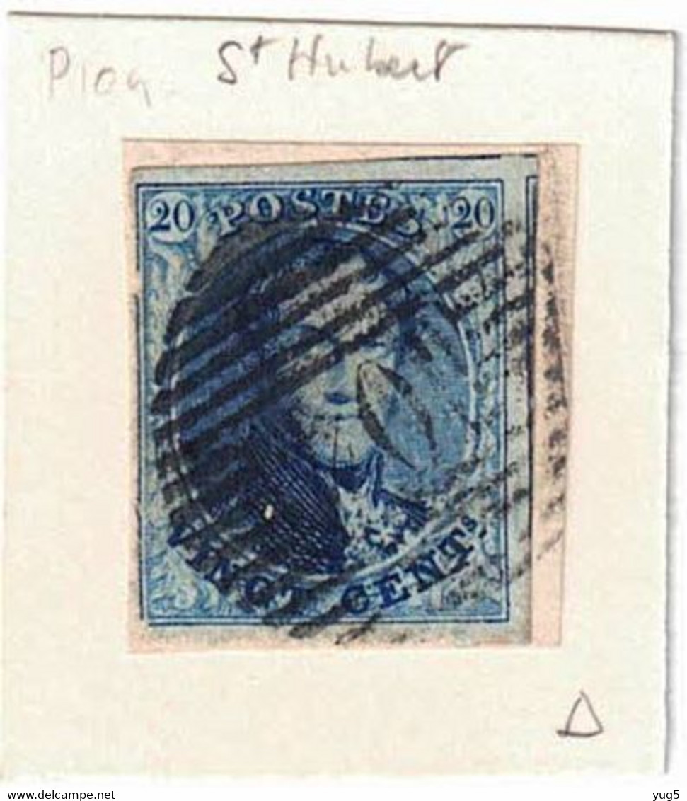 MEDAILLON 20C Oblit P104 St Hubert Sur Petit Fragment - 1849-1865 Medaillons (Varia)