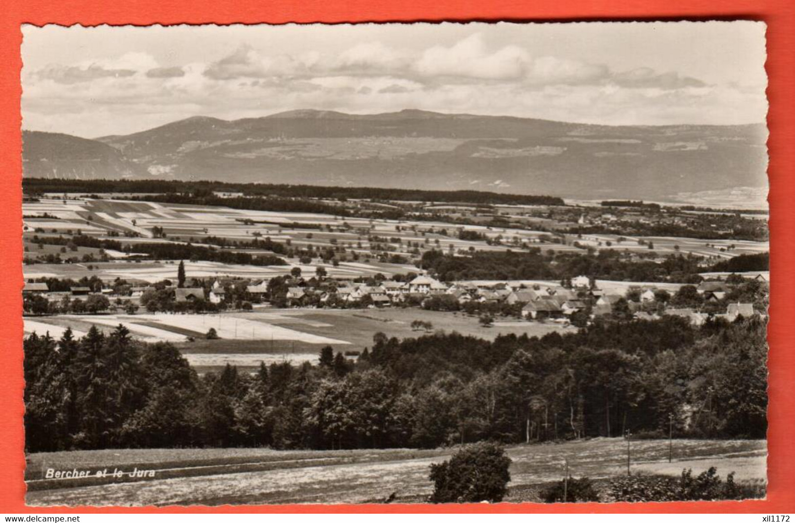 ZUB-12 Gros-de-Vaud Bercher Et Le Jura.  Circulé 1951- Vers St.-Saphorin Deriaz Sans No - Bercher