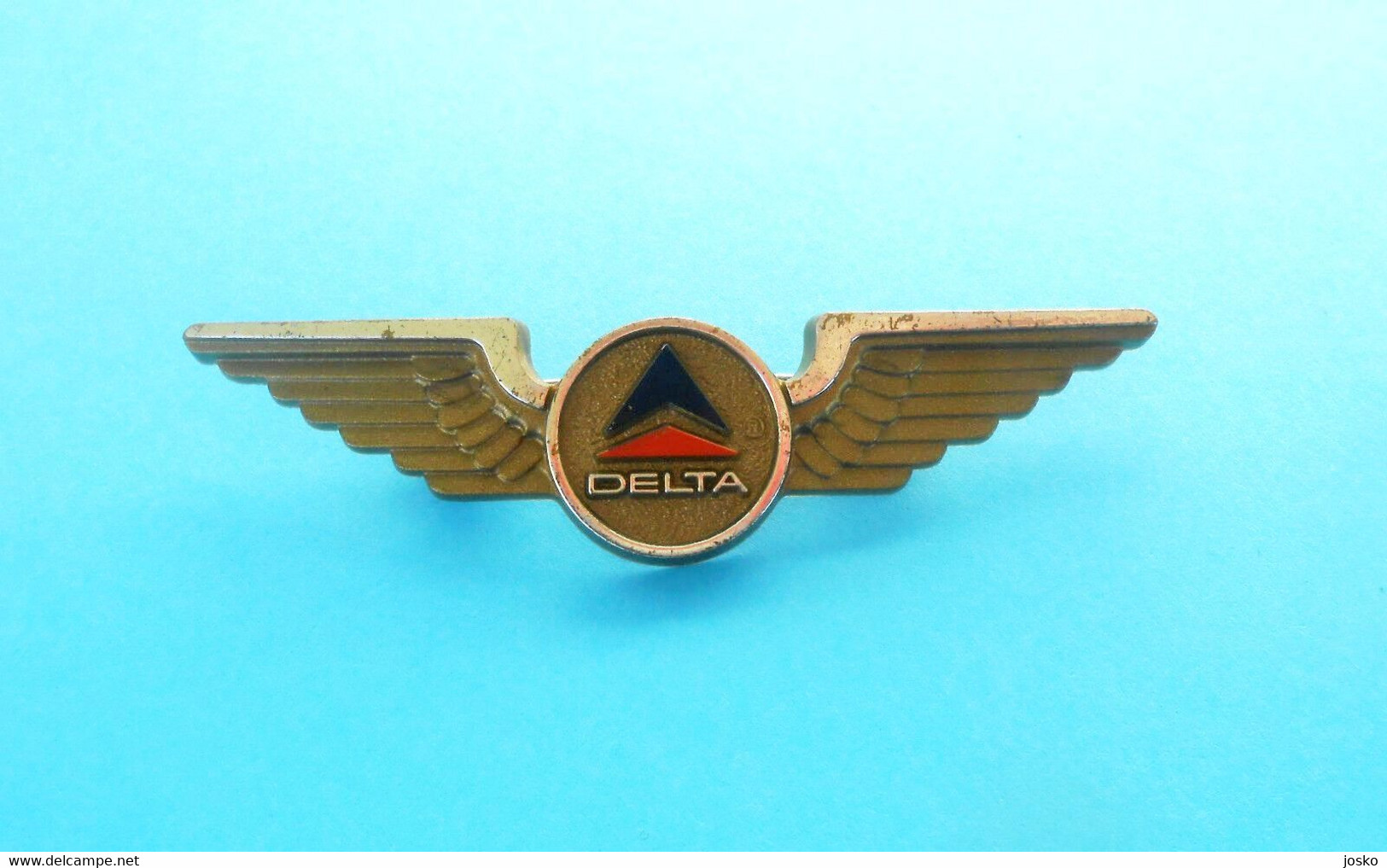DELTA (Usa) - Original Vintage Pilot Wings Badge * Airways Airline Air Company Pilote Atlanta, Georgia United State - Tarjetas De Identificación De La Tripulación