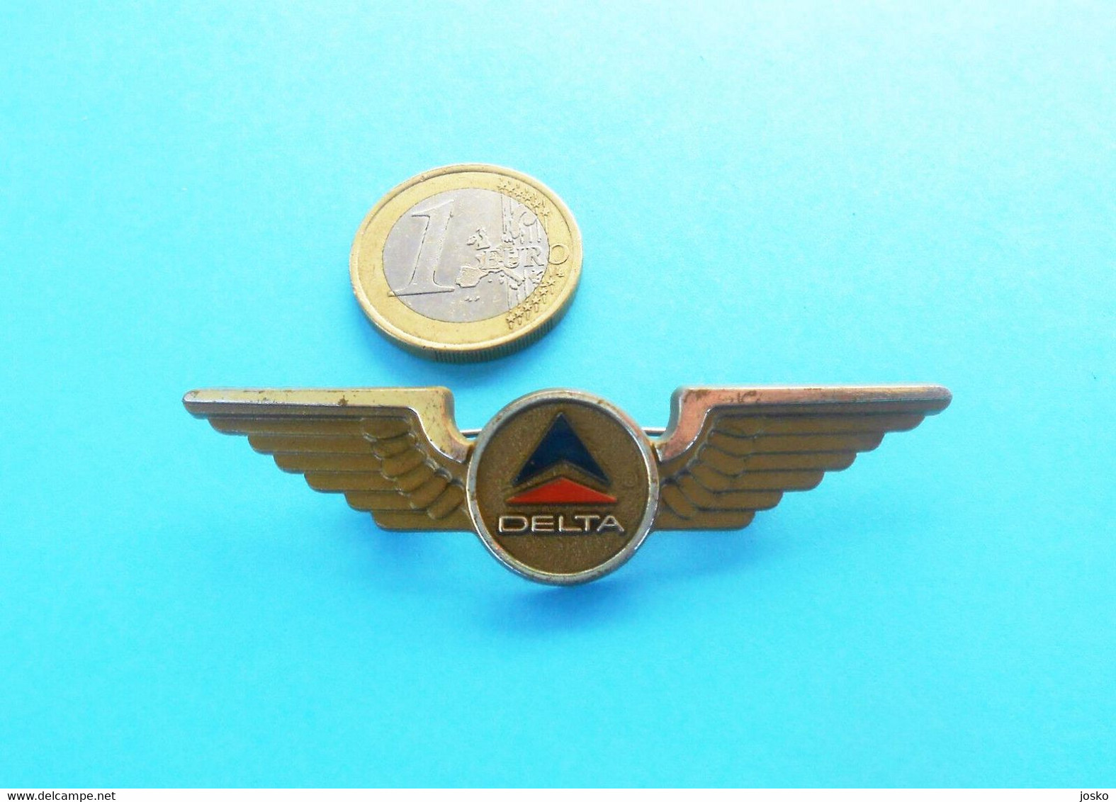 DELTA (Usa) - Original Vintage Pilot Wings Badge * Airways Airline Air Company Pilote Atlanta, Georgia United State - Badges D'équipage