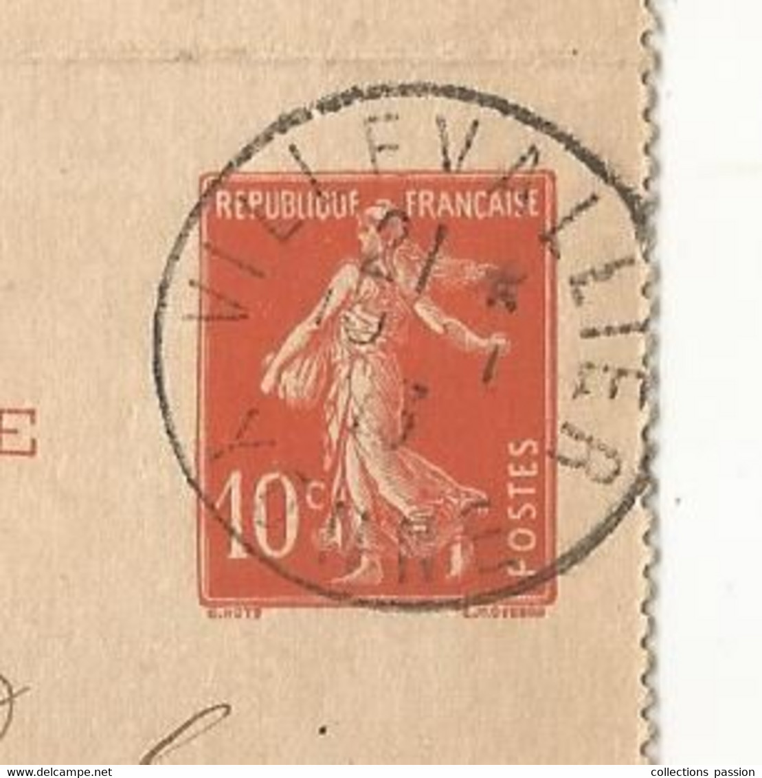 CARTE-LETTRE, Entier Postal, VILLEVALLIER , YONNE,  AUXERRE,  1913, 4 Scans - Cartoline-lettere