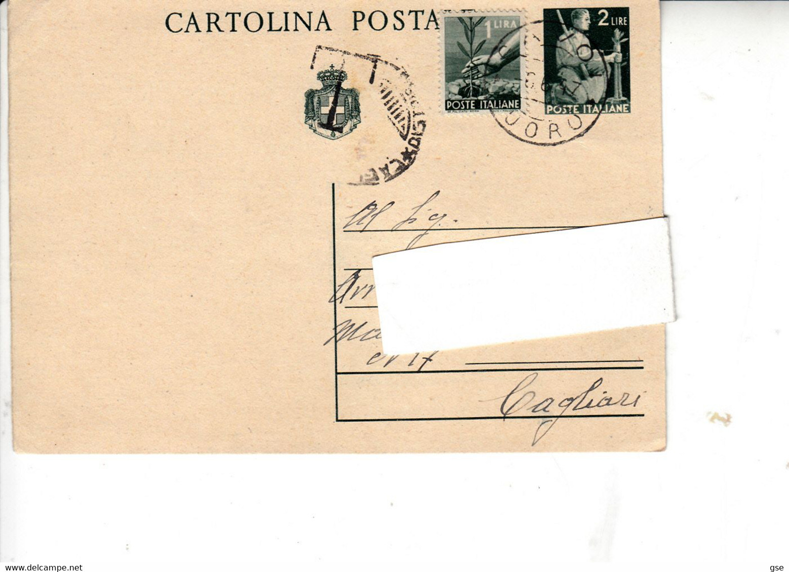 ITALIA  1947  - Cartolina Postale  Da  Nuoro A Sassari - Ganzsachen