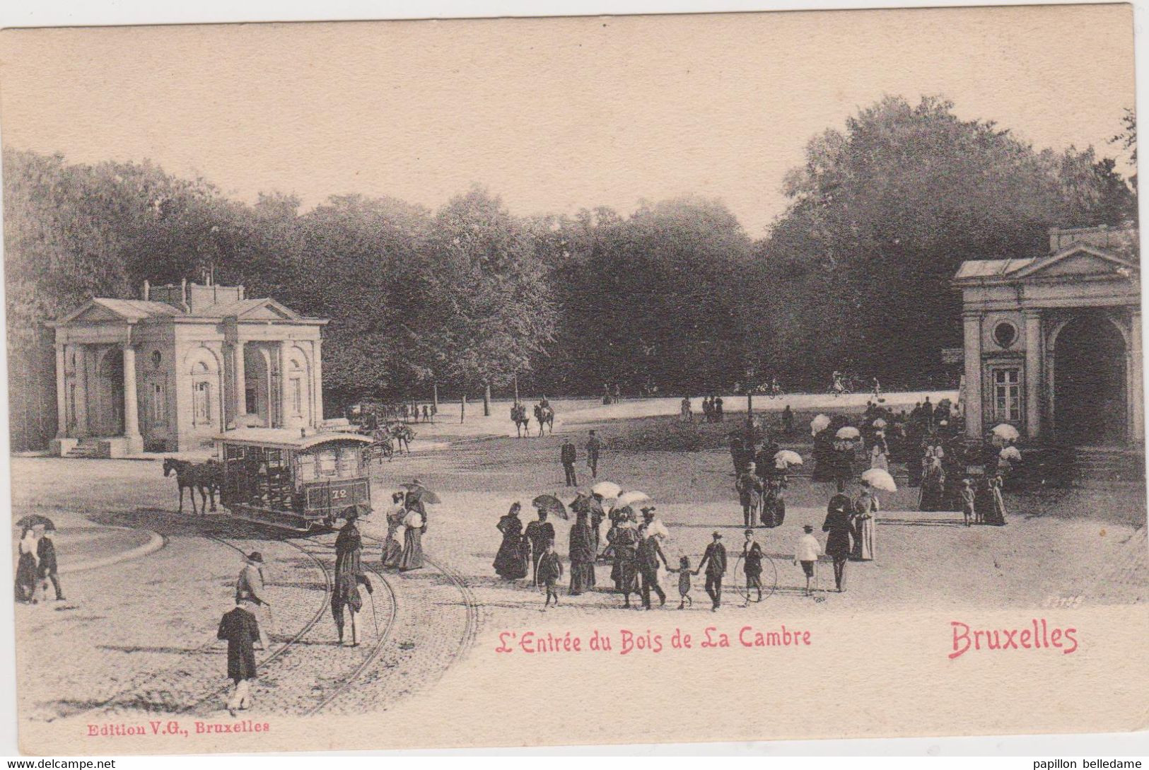 BRUXELLES  L'entrée Du Bois De La Cambre  TRAMWAY - Vervoer (openbaar)