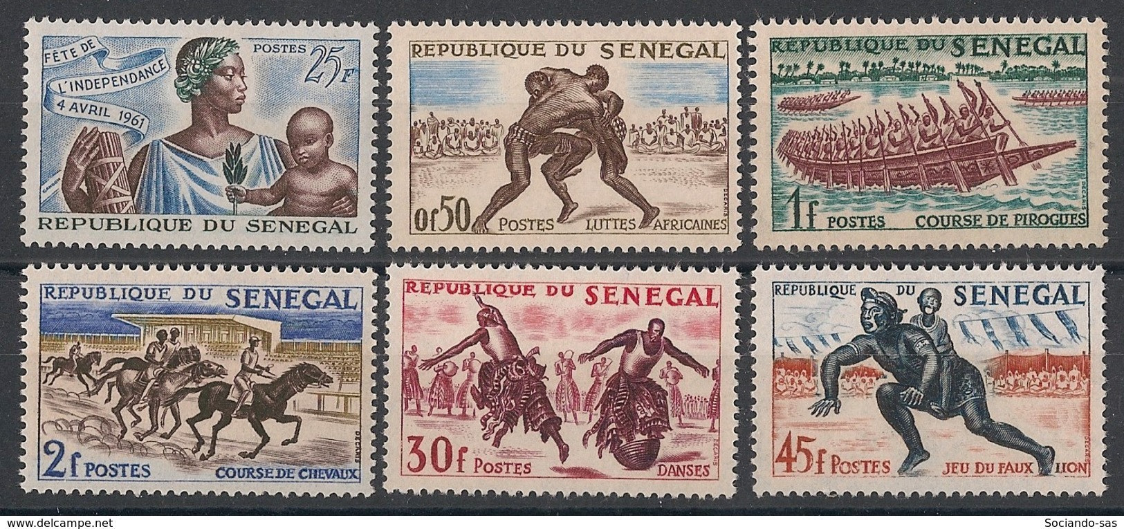 SENEGAL - Année Complète 1961 - N°Yv. 204 à 209 - Complet - Neuf Luxe ** / MNH / Postfrisch - Sénégal (1960-...)