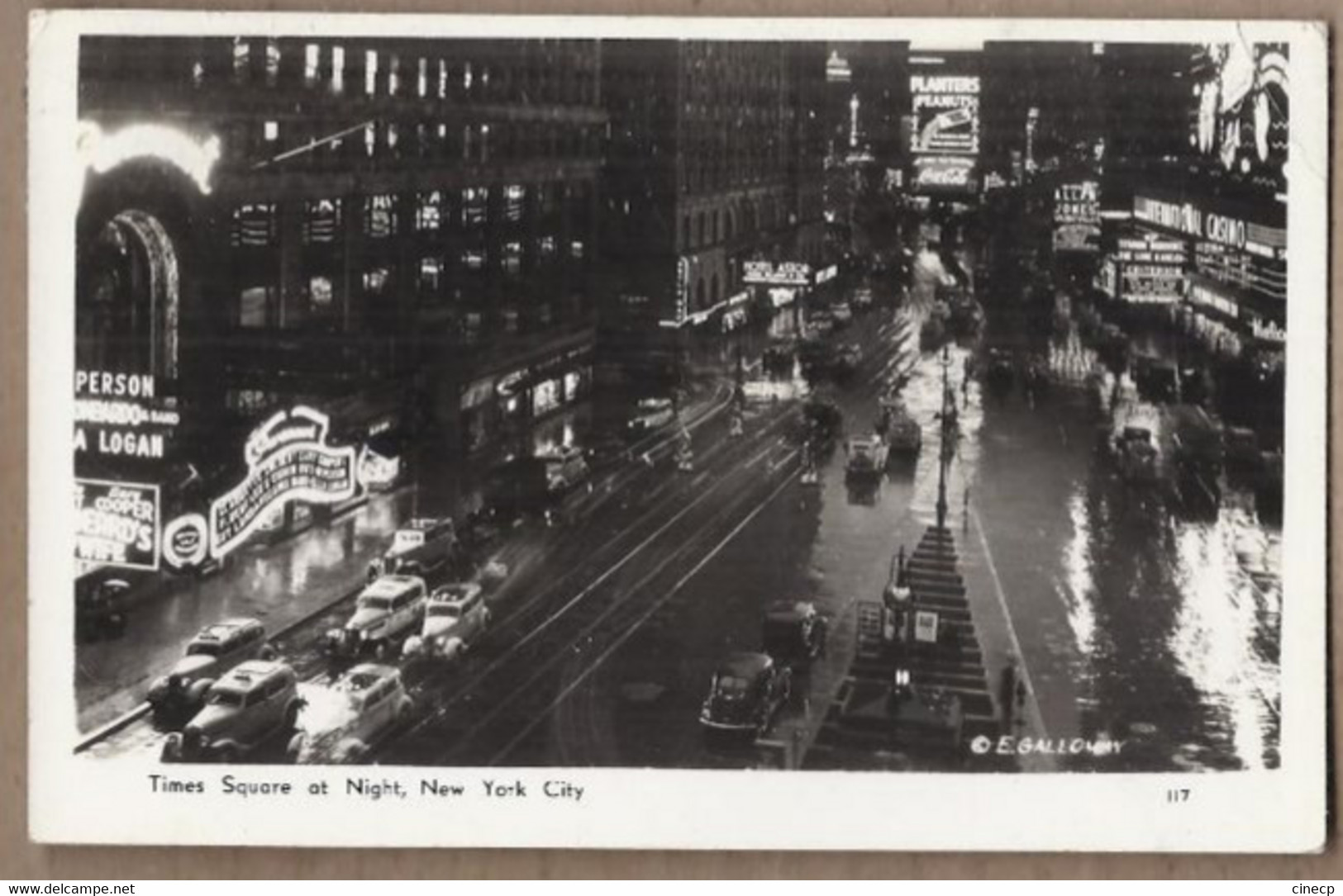 CPSM USA - NEW YORK CITY - Times Square At Night - TB PLAN ANIMATION Lumières TB TIMBRE 1947 - Time Square