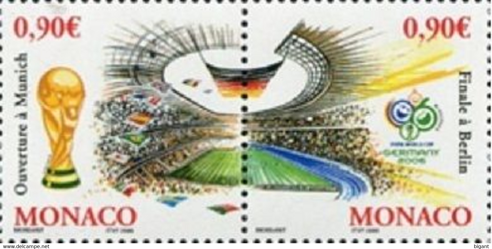 Monaco 2006 World Cup Football 2v Mint - Used Stamps