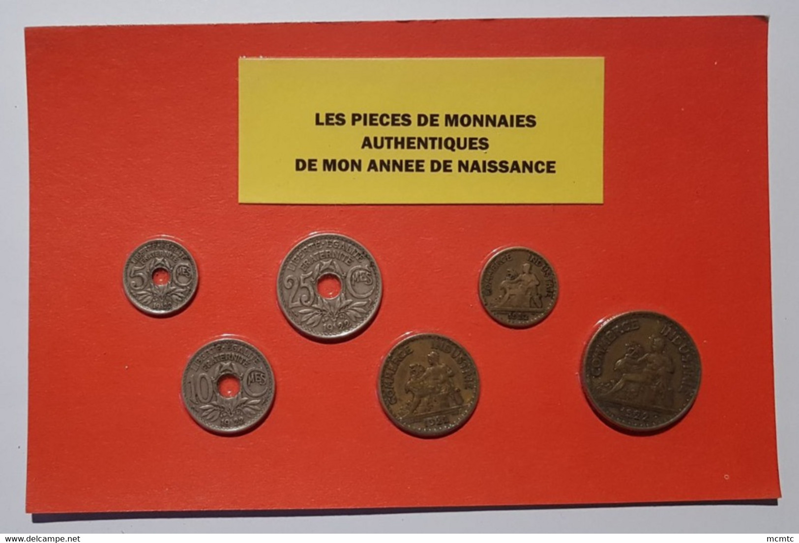 6 Pièces De Monnaies Authentiques Sous Blister  De Votre Année De Naissance 1922  ( Idée Cadeau ) - Otros & Sin Clasificación