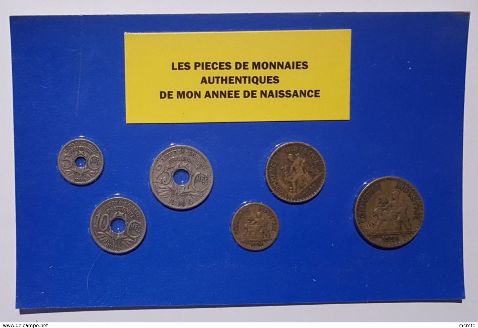 6 Pièces De Monnaies Authentiques Sous Blister  De Votre Année De Naissance 1925 ( Idée Cadeau ) - Sonstige & Ohne Zuordnung