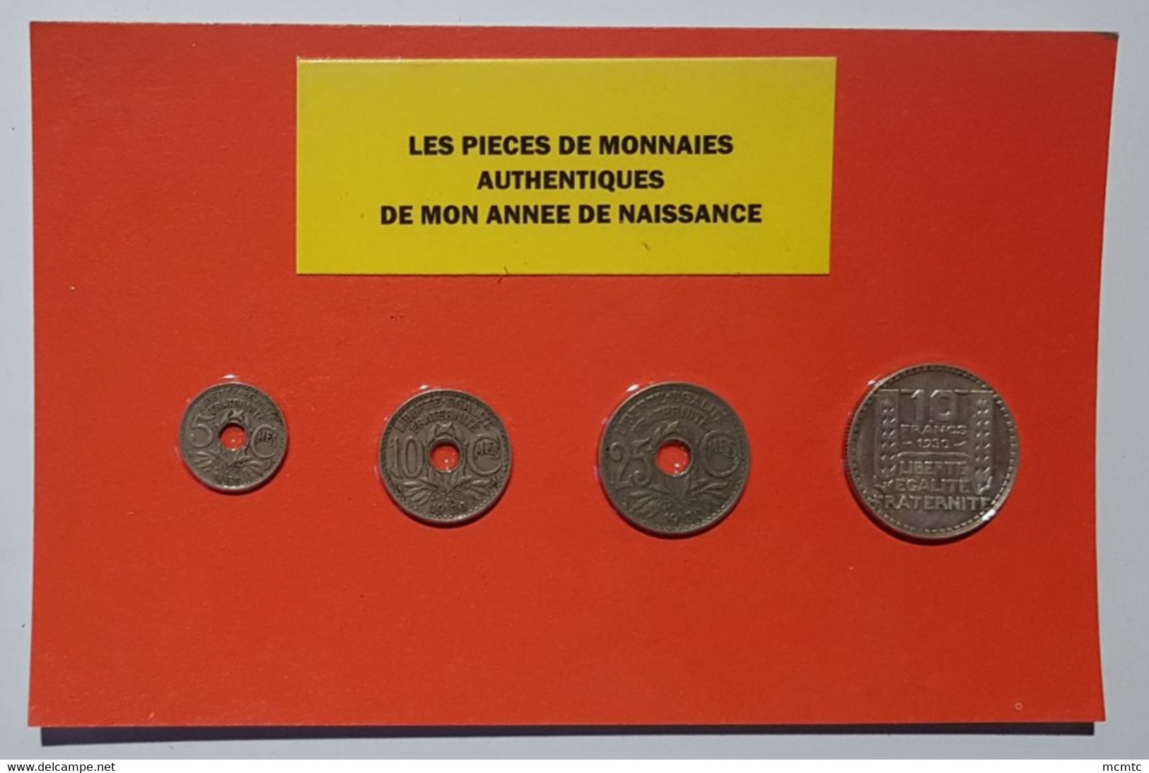 4 Pièces De Monnaies Authentiques(dont 1 De 10f Argent )  Sous Blister  De Votre Année De Naissance 1930 ( Idée Cadeau ) - Sonstige & Ohne Zuordnung