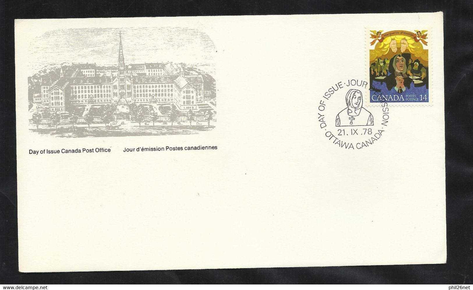 Canada Lettre Premier Jour FDC Ottawa 21/09/1978  N°681 Mère Marguerite D'Youville Soeurs Grises TB Voir Scan Soldé !  ! - 1971-1980