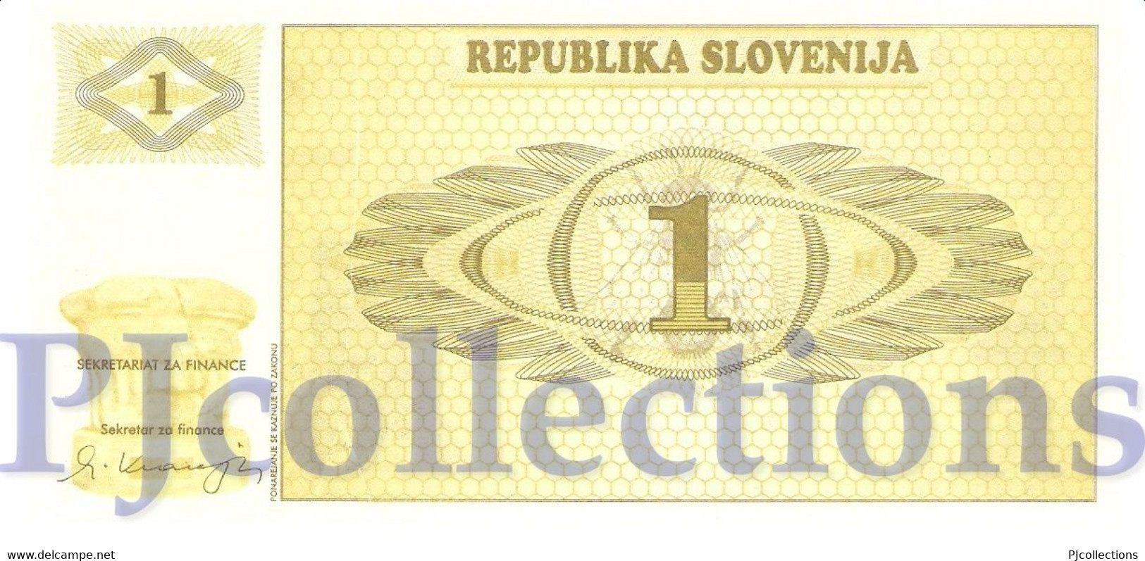 SLOVENIA 1 TOLAR 1990 PICK 1a XF+ - Slovénie