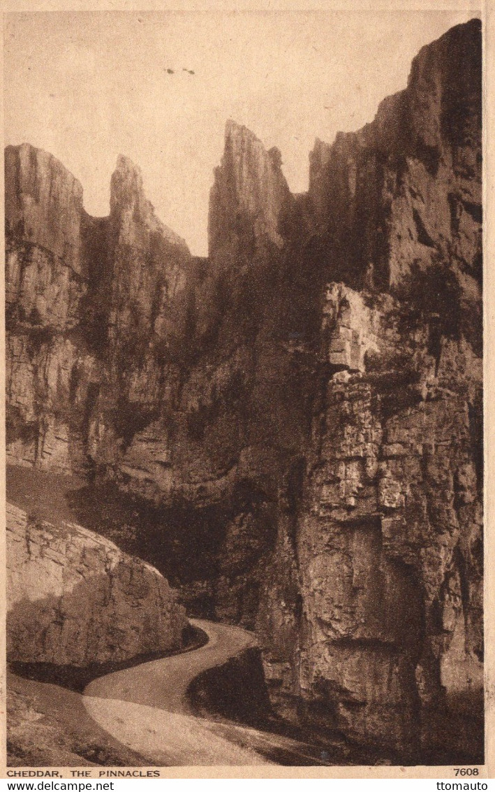Cheddar Gorge  -  The Pinnacles  -  Old Postcard - CPA - Cheddar