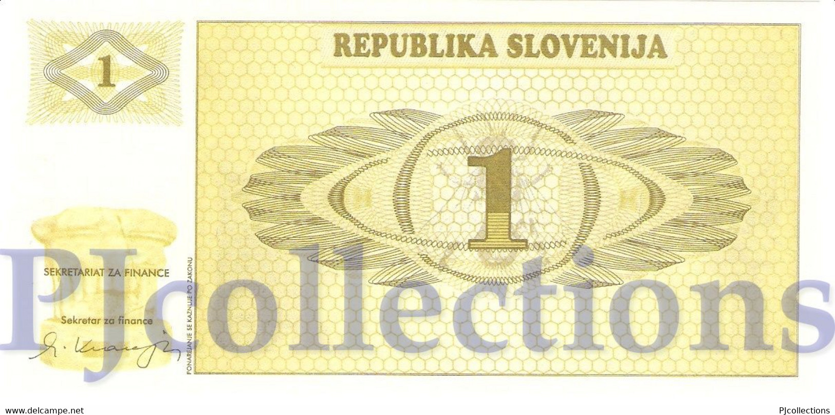 SLOVENIA 1 TOLAR 1990 PICK 1a UNC - Slovénie