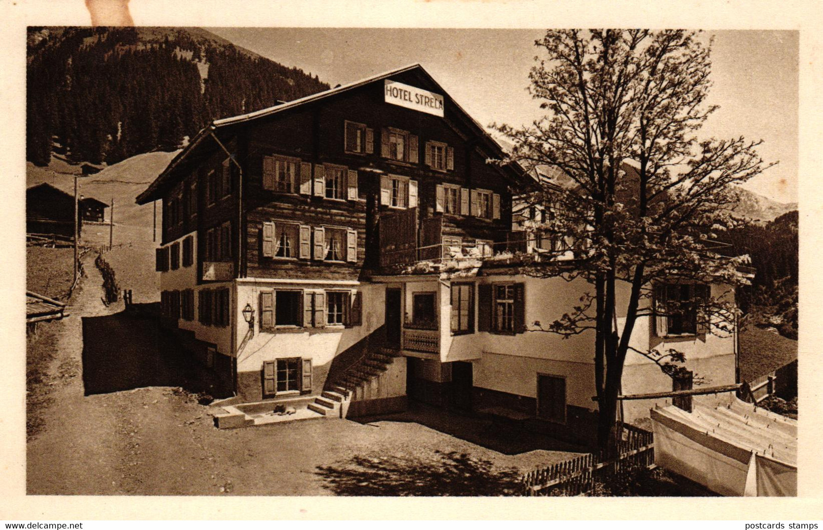 Langwies, Hotel-Pension Strela, Ca. 30er Jahre - Langwies