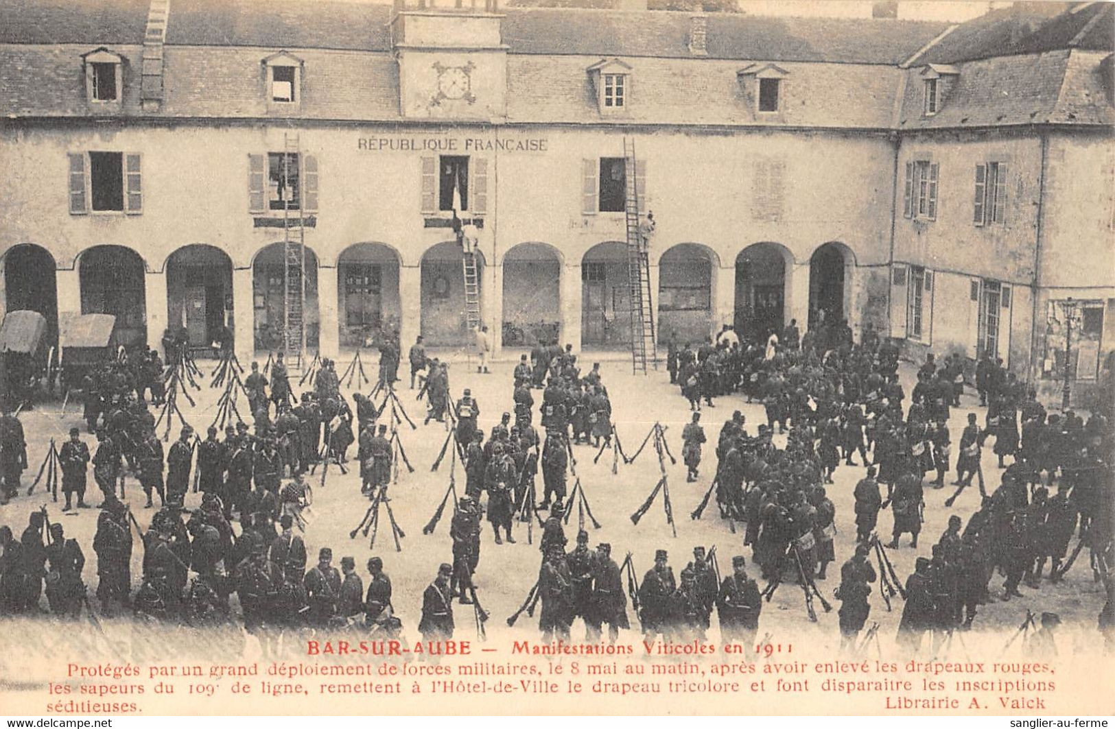 CPA 10 BAR SUR AUBE MANIFESTATIONS VITICOLES EN 1911 - Bar-sur-Aube
