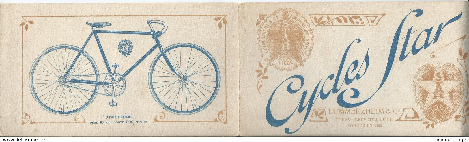Cycles Star - Lummerzheim & Co. - Constructeurs Brevetés Liège - Werbepostkarten
