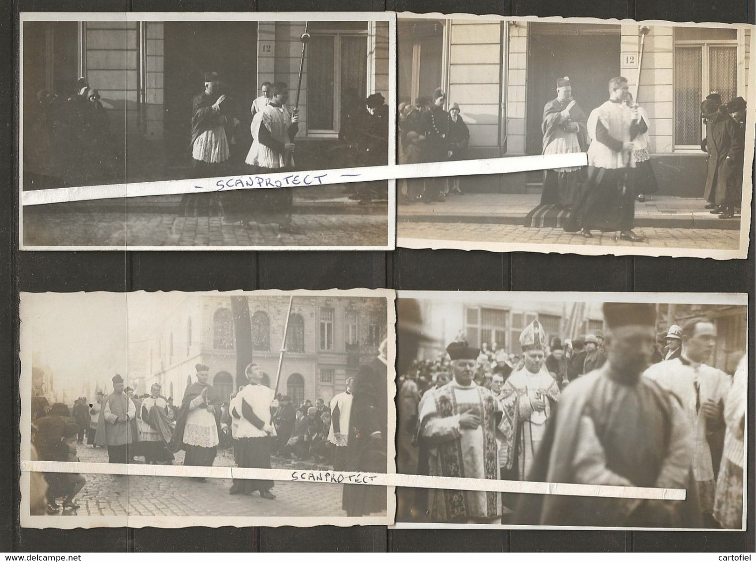 ANTWERPEN-LOT-8-HISTORISCHE FOTOS-1ste STEENLEGGING-KERK-VAN DE H.GEEST-KARDINAAL VAN ROEY-1927-UNIEK UIT PRIVEARCHIEF - Antwerpen