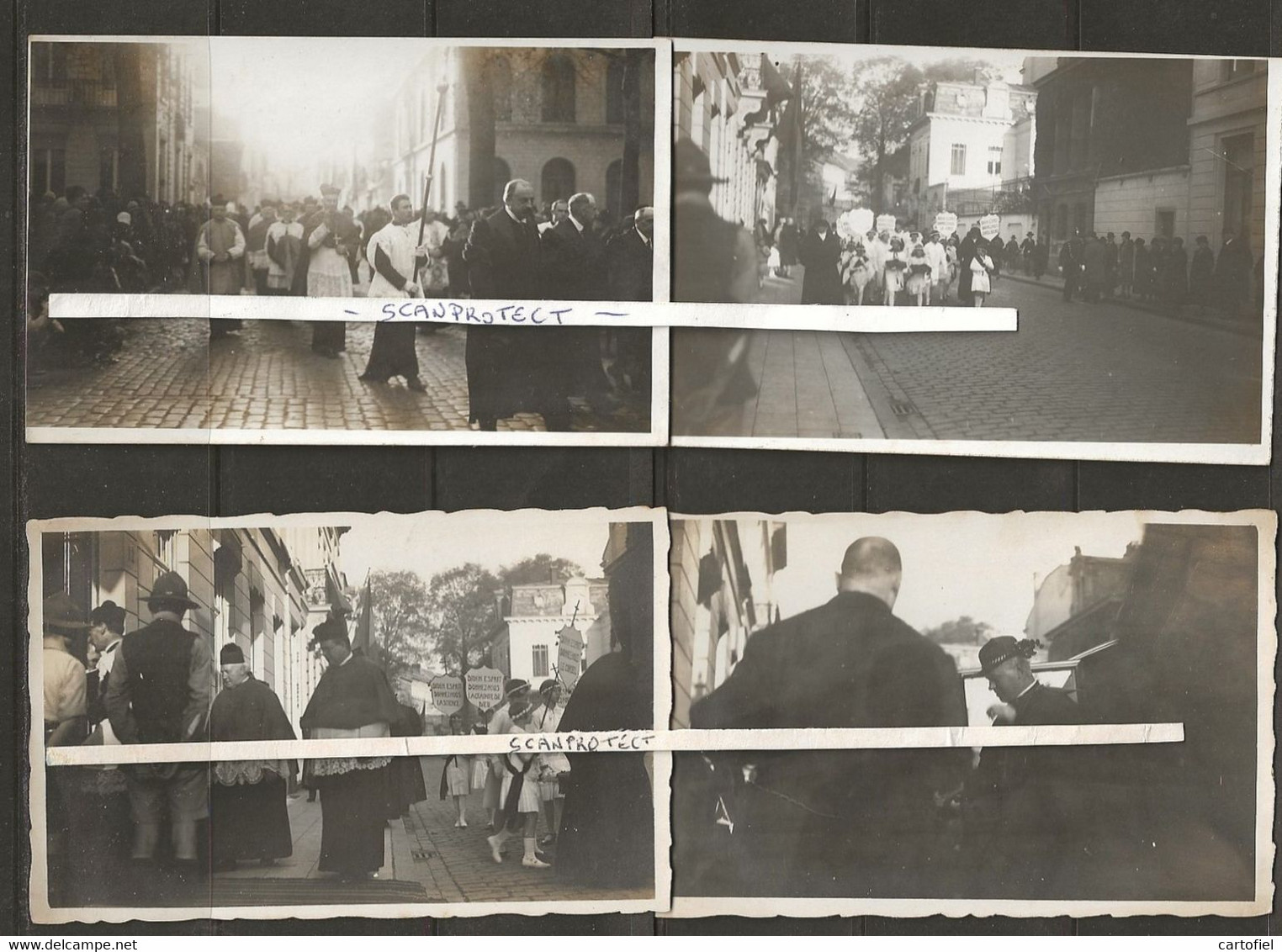 ANTWERPEN-LOT-8-HISTORISCHE FOTOS-1ste STEENLEGGING-KERK-VAN DE H.GEEST-KARDINAAL VAN ROEY-1927-UNIEK UIT PRIVEARCHIEF - Antwerpen