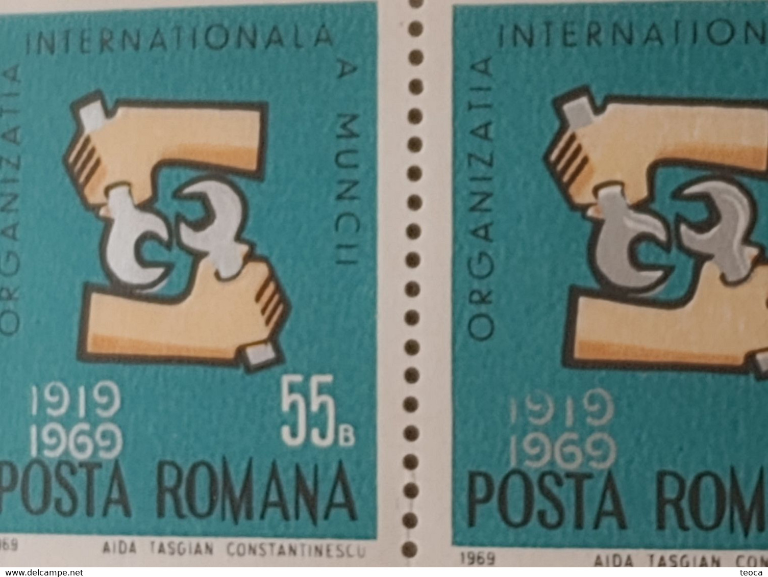 Stamps Romania 1968 # Mi 2763 Printed With Broken Numbers 1.9.  , Paar, Unused - Variedades Y Curiosidades