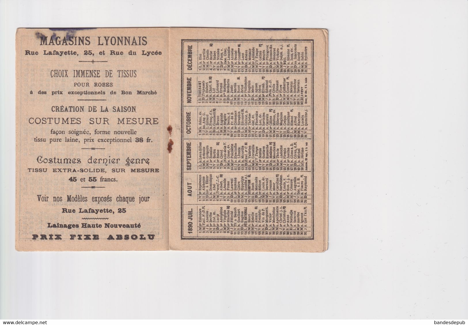 Paris Magasins Lyonnais LEVY  Carnet Chromo Calendrier 1890 Courbe Rouzet Horaires Trains  Tramways Omnibus - Europa