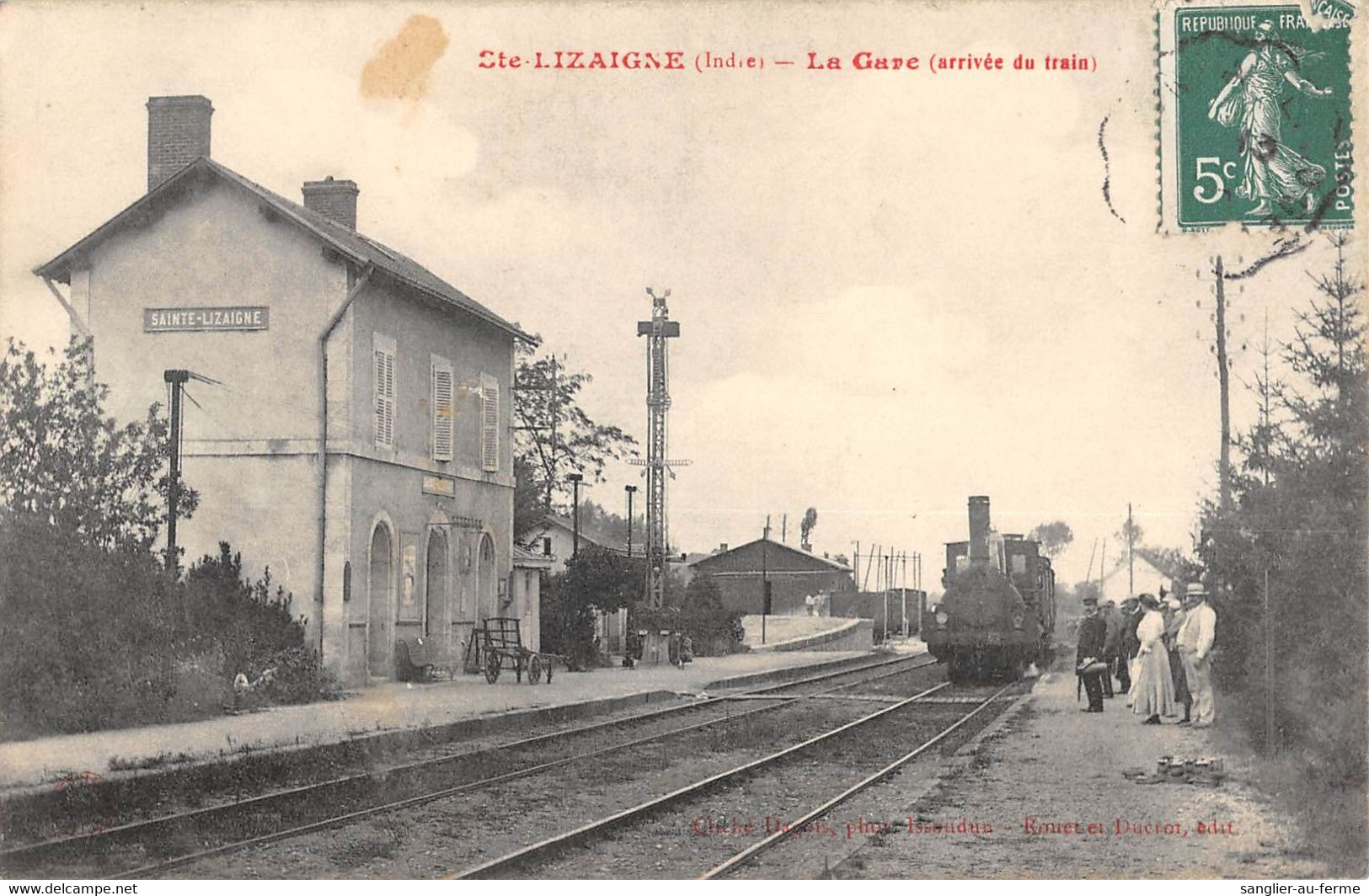 CPA 27 SAINTE LIZAIGNE LA GARE ARRIVEE DU TRAIN - Otros & Sin Clasificación