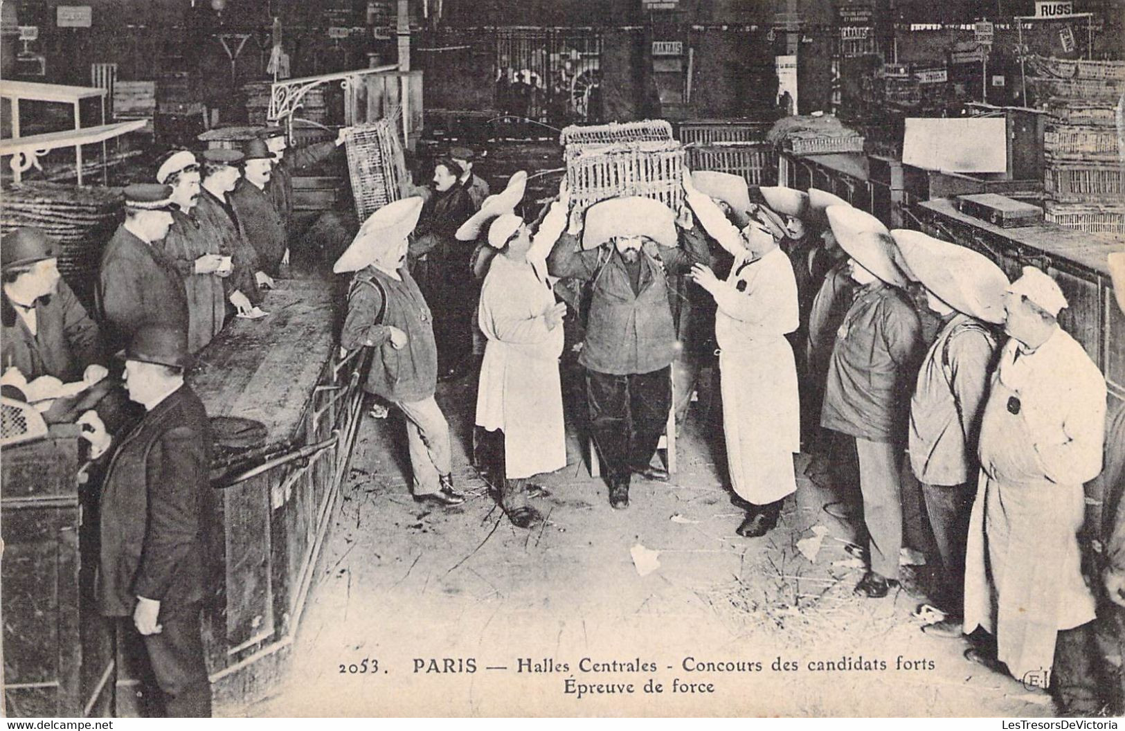 CPA Thèmes - Métiers - Paris - Halles Centrales - Concours Des Candidats Forts - Epreuves De Force - Publicité - Annonce - Other & Unclassified